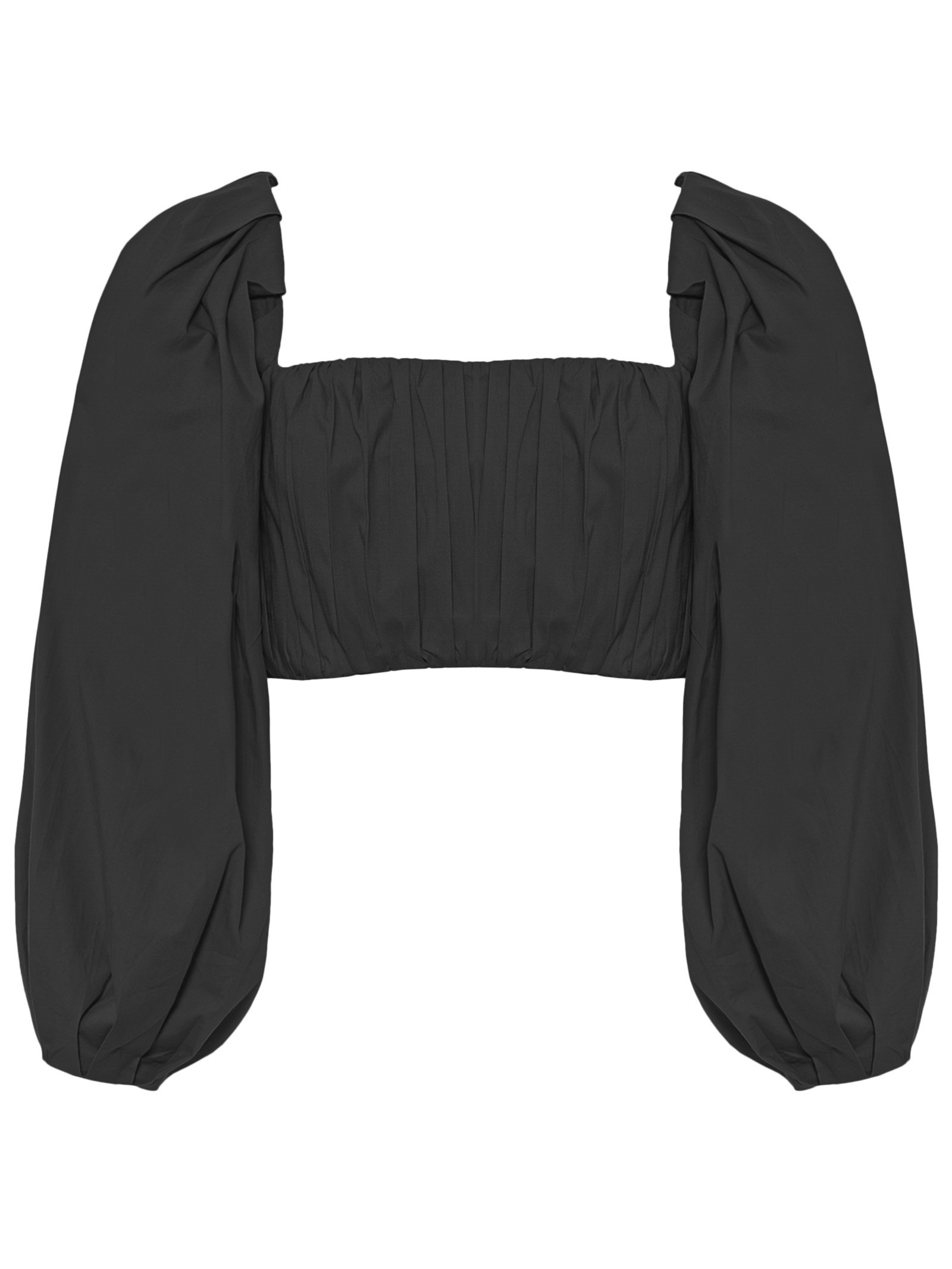 BLUSA CROPPED HANNA - PRETO | OQVestir (BR)