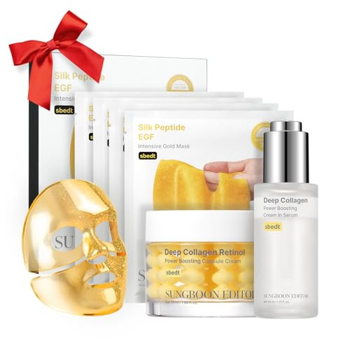SUNGBOON EDITOR Golden Glow Plump-Looking Trio, Silk Peptide EGF Intensive Gold Mask & Deep Colla... | Amazon (US)