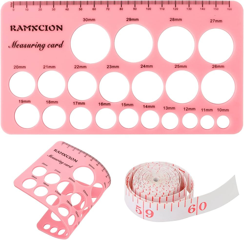 Silicone Nipple Ruler for Breast Pump Flange Sizing - Soft Measurement Tool for New Mothers (Pink... | Amazon (US)