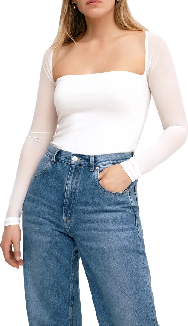 Lucia Jersey & Mesh Top | Nordstrom