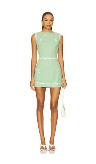 Yellow The Label Charlotte Mini Dress in Mint. - size M | Revolve Clothing (Global)