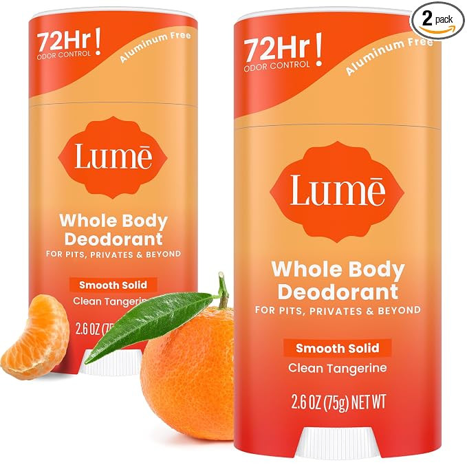 Lume Whole Body Deodorant - Smooth Solid Stick - 72 Hour Odor Control - Aluminum Free, Baking Sod... | Amazon (US)