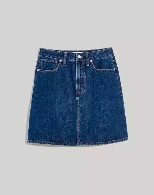 Denim High-Waist Straight Mini Skirt in Sunberry Wash | Madewell