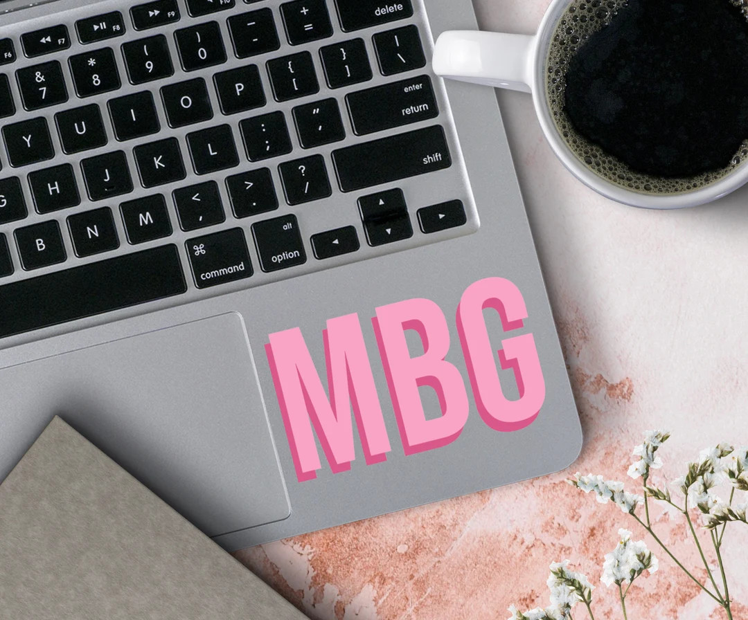 Double-layer Monogram Decal, Shadow Block Monogram, Vinyl Decal, Drop Shadow, Two Color Monogram,... | Etsy (US)