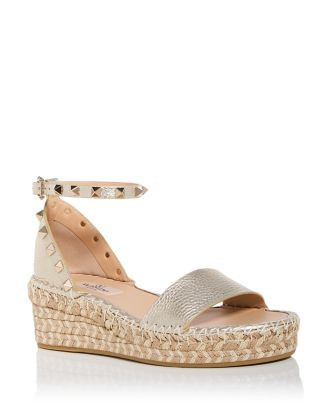 Valentino Garavani Women's Rockstud Flatform Ankle-Strap Espadrille Sandals | Bloomingdale's Shoe... | Bloomingdale's (US)
