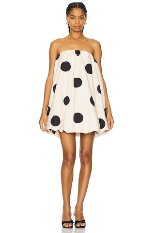 The Wolf Gang Gaia Bubble Dress in Creme Spot from Revolve.com | Revolve Clothing (Global)