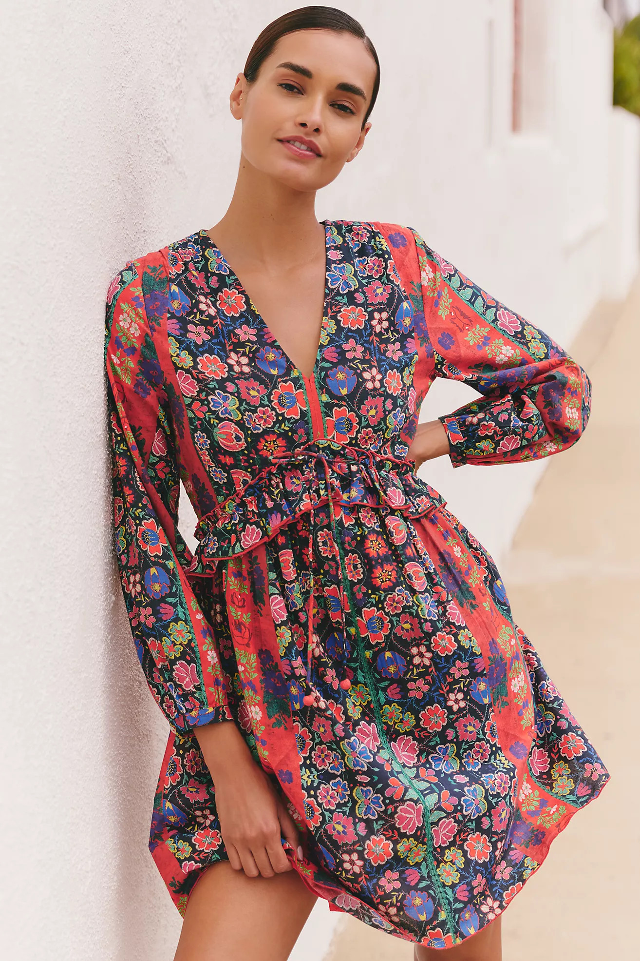 Ro's Garden Jerez Long-Sleeve Mini Dress | Anthropologie (US)