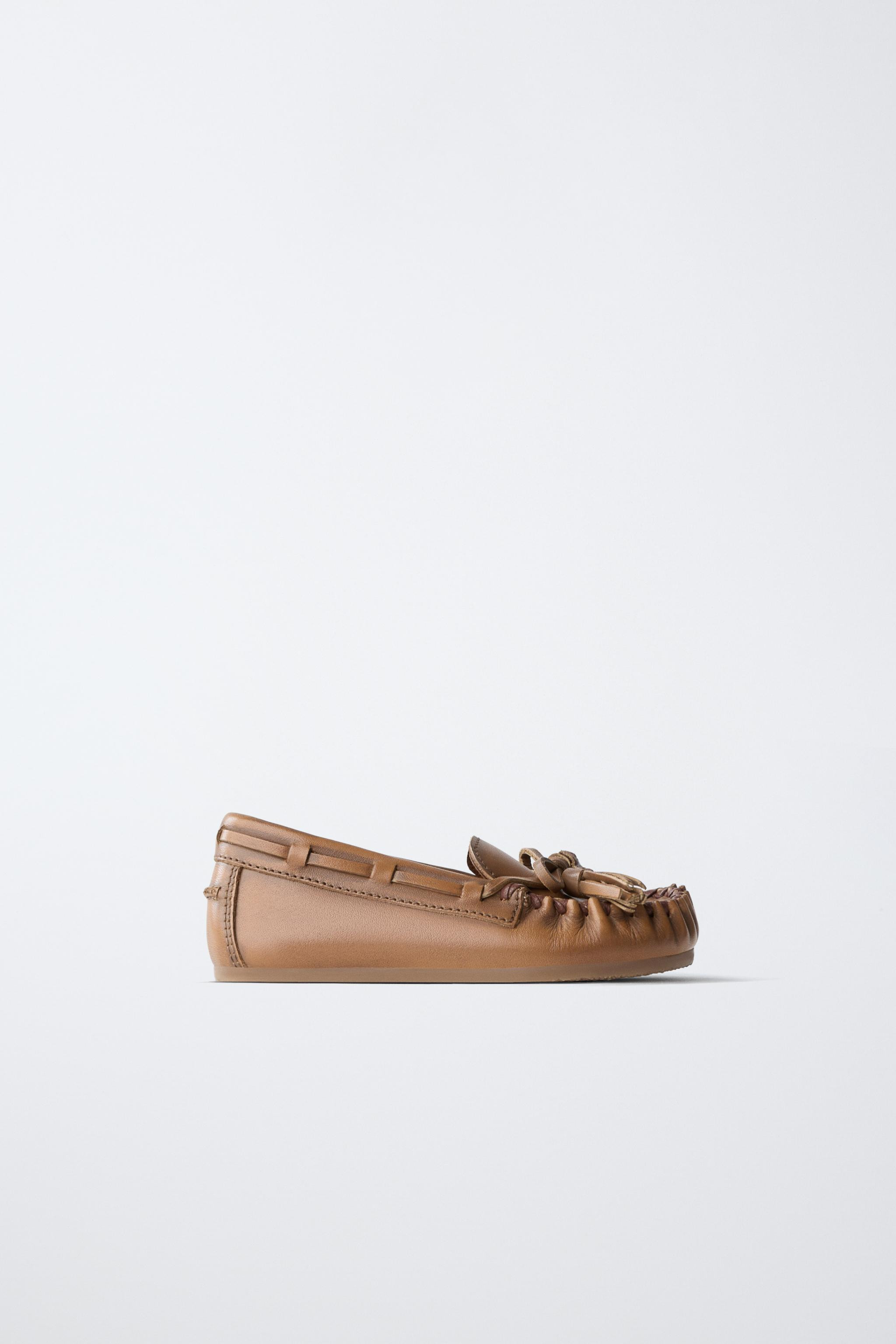 LEATHER TASSEL LOAFERS | Zara US