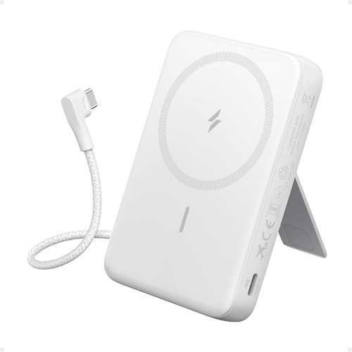 Anker Zolo Magnetic Power Bank, 10,000mAh Wireless Portable Charger with 30W Max Fast Charging, Battery Pack with Built-in USB-C Cable and Adjustable Stand, for iPhone16/15 Series, AirPods, and More | Amazon (US)