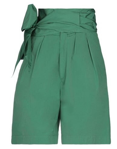Grifoni Woman Shorts & Bermuda Shorts Green Size 2 Cotton | YOOX (US)