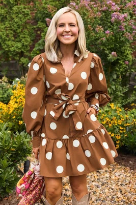 Stevie Brown Polka Dot Short Dress | Avara