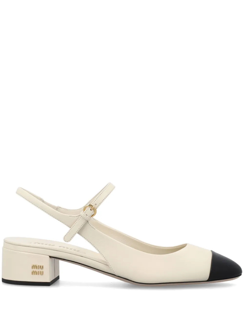 35mm leather slingback pumps | Farfetch Global