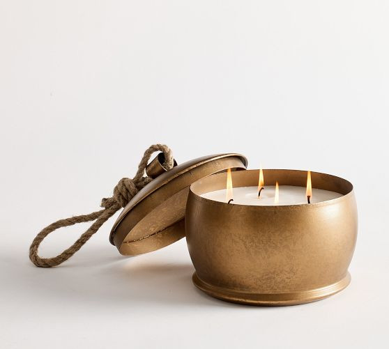 St. Jude Vintage Bell Candle - Winter Spruce | Pottery Barn (US)