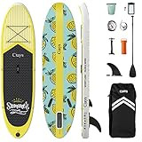 Ciays Inflatable Paddle Board with SUP Accessories of Backpack, 2 Fins, 2 Bags, Leash, Adjustable Pa | Amazon (US)