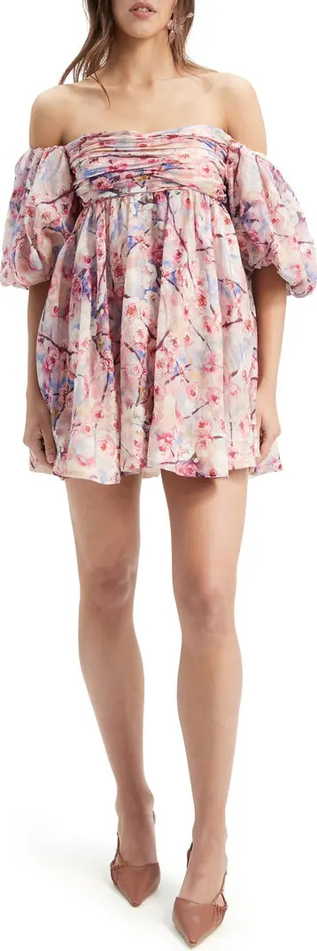 Bardot Kali Tuck Floral Off The Shoulder Minidress | Nordstrom | Nordstrom