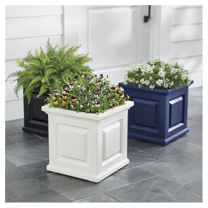 Nantucket Easy-Care Square Planter | Grandin Road | Grandin Road