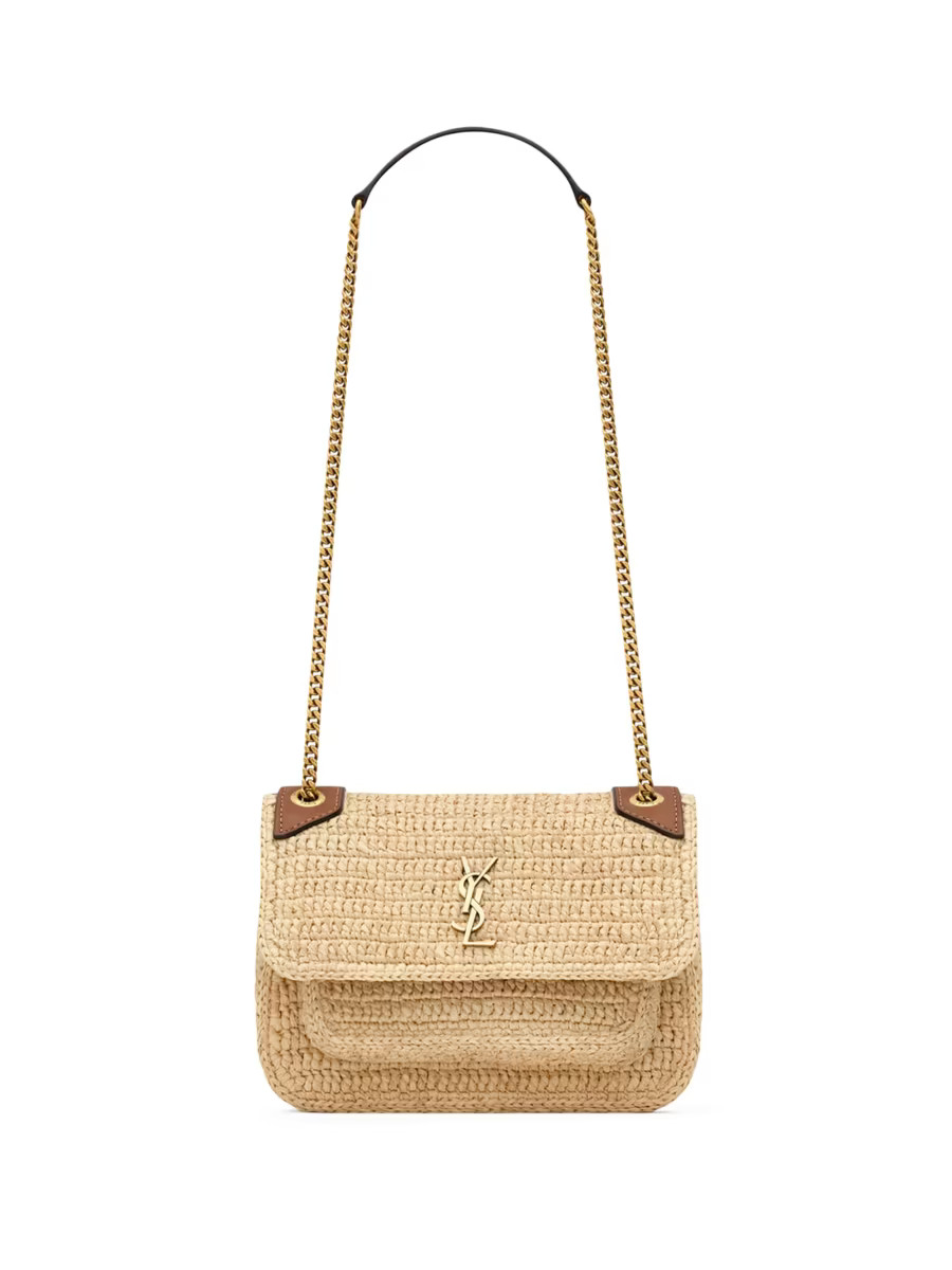 Niki Mini Shoulder Bag in Raffia | Saks Fifth Avenue