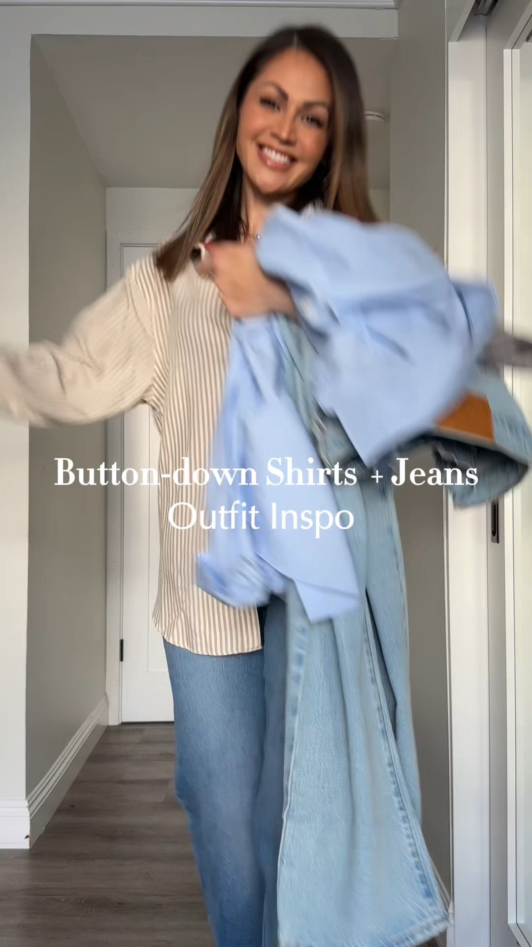 Button down shirts + jeans…. But elevated🤌🏻 Proof that simple pieces can still look polished and elevated.
A classic button-up paired with great-fitting jeans is the foundation of a timeless wardrobe—easy, versatile, and always chic.
Linked my exact pieces + similar options for every body 🤍

Sizing info:
Look 1
Levi’s jeans: 26 (run tts but have very little stretch )
Button down : medium 
Look 2
Sweater vest : small 
Button down : small 
Wide leg jeans: 26
Look 3
Oversized denim shirt : medium 
Wide leg jeans : 26
Look 4
Lace trim top: small 
Crop button down : small 
Wide leg jeans : 26
Button down : medium 
Levi’s jeans :
26
Leather jacket : small 
I’m 5’4”/130


#LTKootd #LTKgrwm #LTKU
