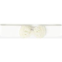 White Pearl Bow Stretch Belt | Quiz Clothing