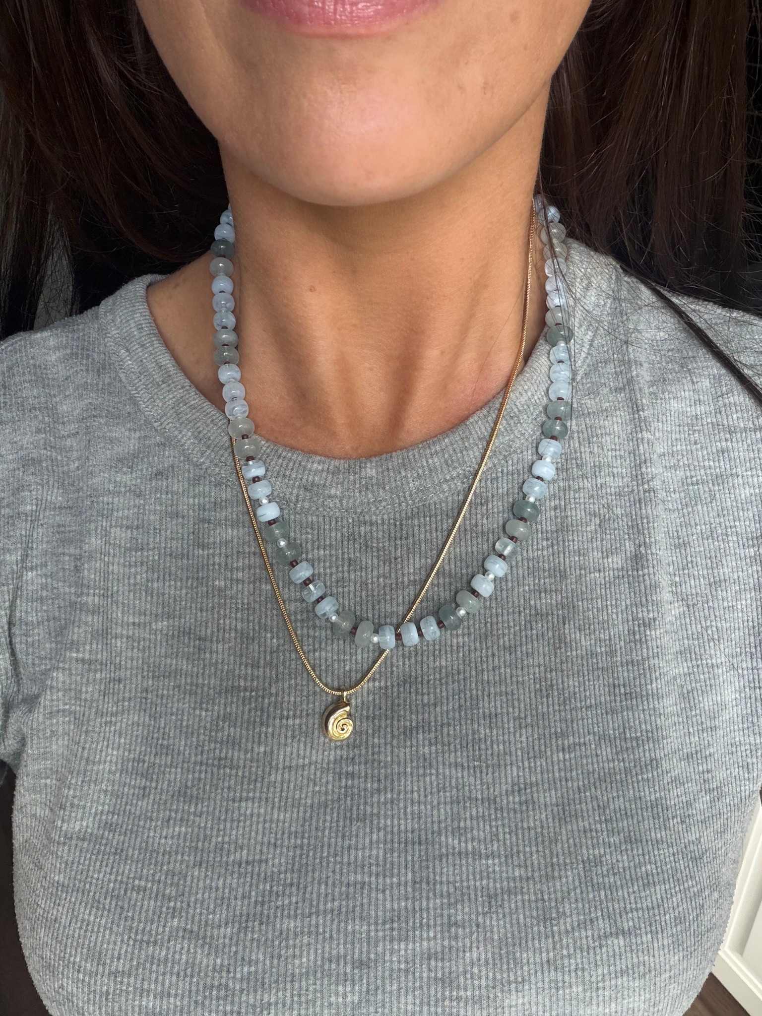 Love my new Target necklace!!!! Perfect for summer 🩵 #summeraccessories 

#LTKootd #LTKmomlife #LTKgrwm