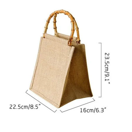 Njoeus Bathroom Decor Kitchen Decor Cotton Linen Retro Literary Tote Bag Handmade Small Rattan Bag G | Walmart (US)