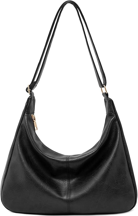 Hobo Bags for Women Retro Vegan Leather Shoulder Handbag Foldable Slouchy Tote Crossbody Purses | Amazon (CA)