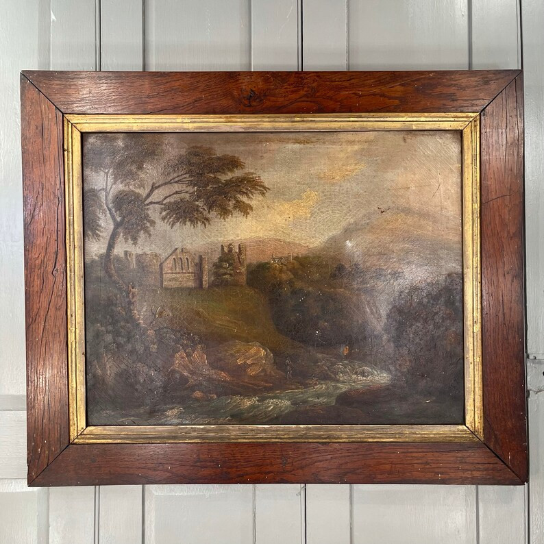 Antique Georgian Early Victorian River Landscape Oil Painting | Etsy | Etsy (US)