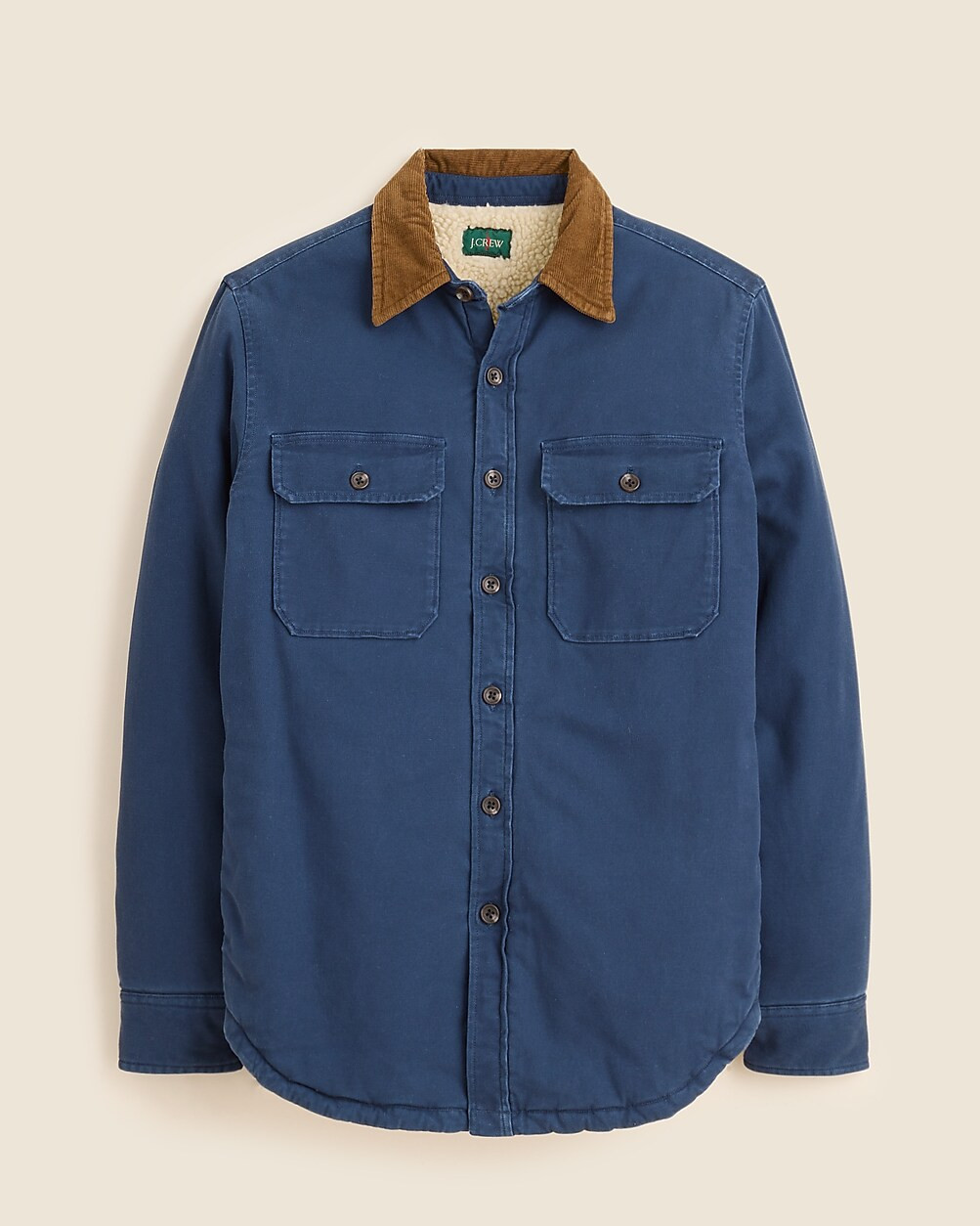 Sherpa-lined duck canvas shirt-jacket | J. Crew US