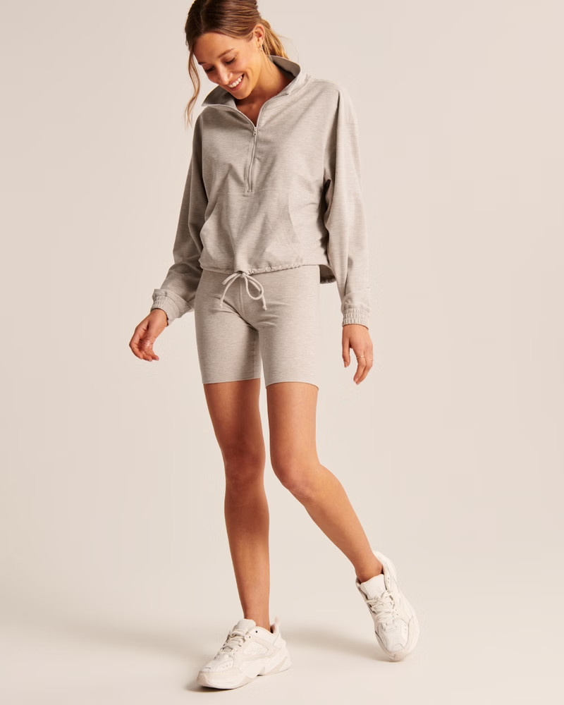 Cinched Half-Zip Contour Sweatshirt | Abercrombie & Fitch (US)