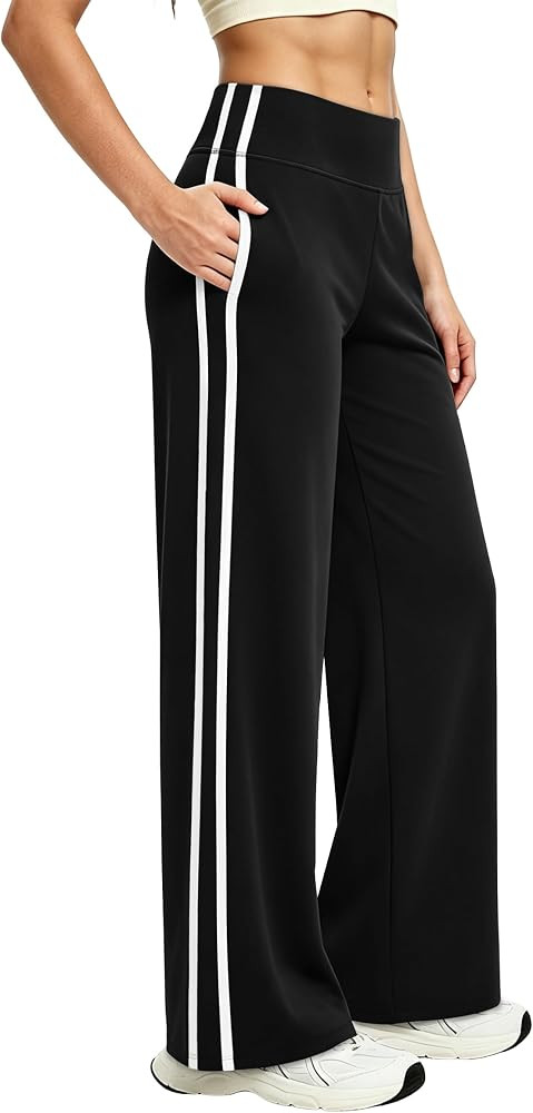 Alaroo Women's Pants Wide Leg High Waist with Pockets Loose Stretch Casual | Amazon (US)