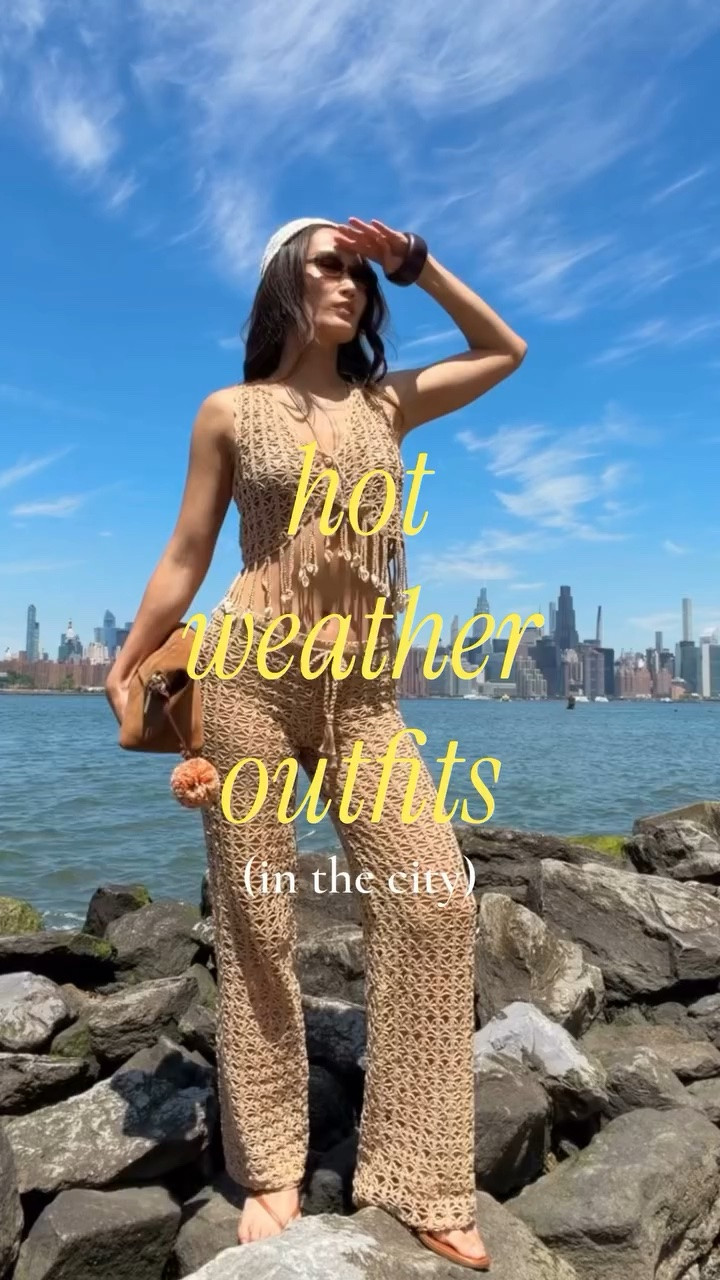 If it’s too hot to think about getting dressed, these are the summer pieces I’ve been reaching for. Crochet sets and hats for daytime, bold draped pieces make getting dressed for summer evenings more fun, and a floral linen dress is my favorite trick for looking put together without sacrificing comfort for weddings! @mytheresa.com 

If you’re building your summer wardrobe, comment “SUMMER” and I’ll send you my curated edit of chic hot weather outfits, linen dresses, crochet sets, and elevated pieces that are actually wearable in the heat.