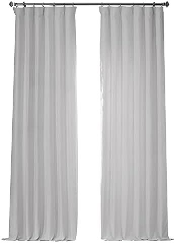 HPD Half Price Drapes LN-XS17 French Linen Curtain (1 Panel), 50 X 84, Crisp White | Amazon (US)