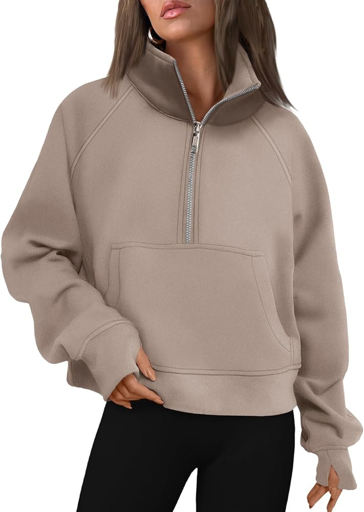 AUTOMET Womens Sweatshirts Half Zip Fleece Pullover Fall Outfits | Amazon (US)