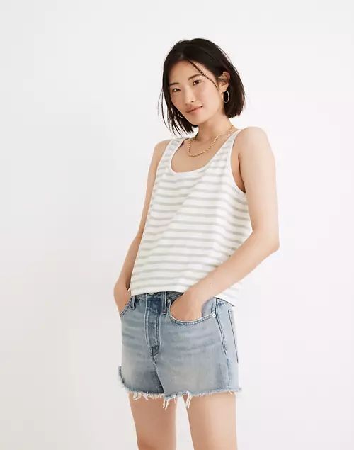 Boxy-Crop Tank Top in Crawley Stripe | Madewell