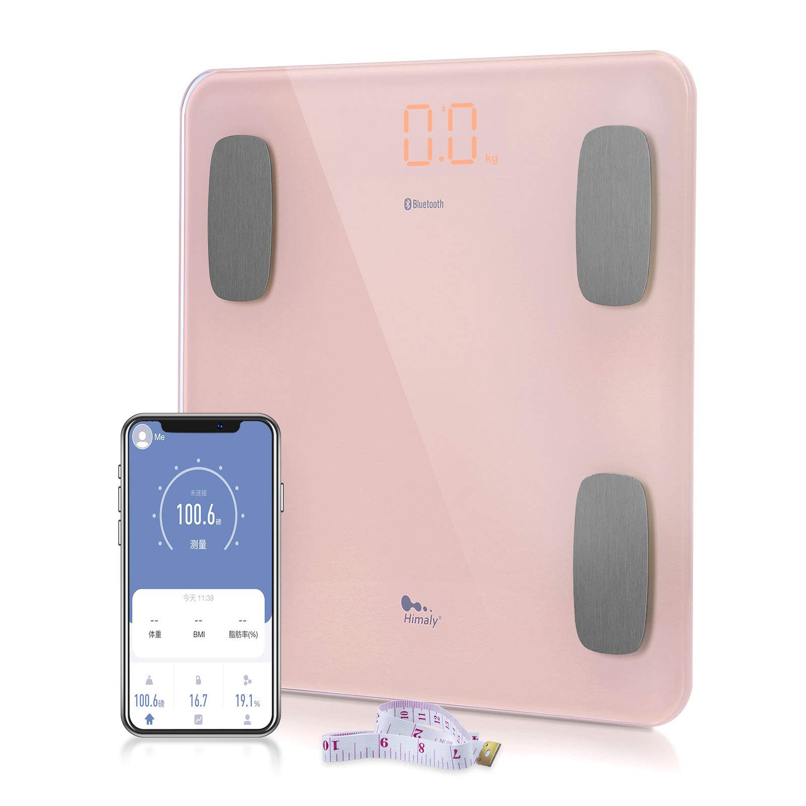 Body Fat Scale Smart BMI Scale Digital Bathroom Wireless Weight Scale, Body Composition Analyzer wit | Amazon (US)
