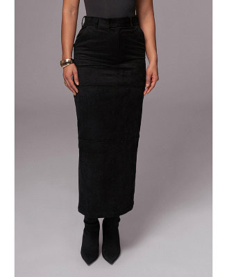 Women's Joy Suede Maxi Skirt | Macy's