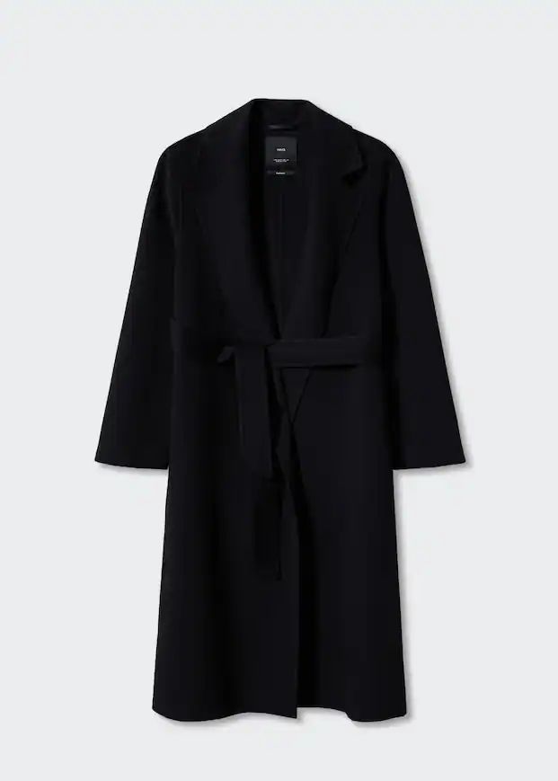 Long coat with lapels | MANGO (US)