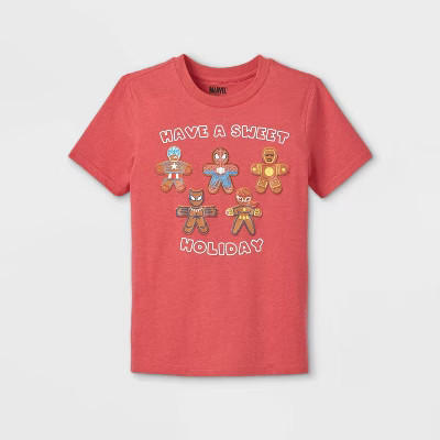 Kids' Marvel Spider-Man Sweet Treat Short Sleeve Graphic T-Shirt - Red | Target