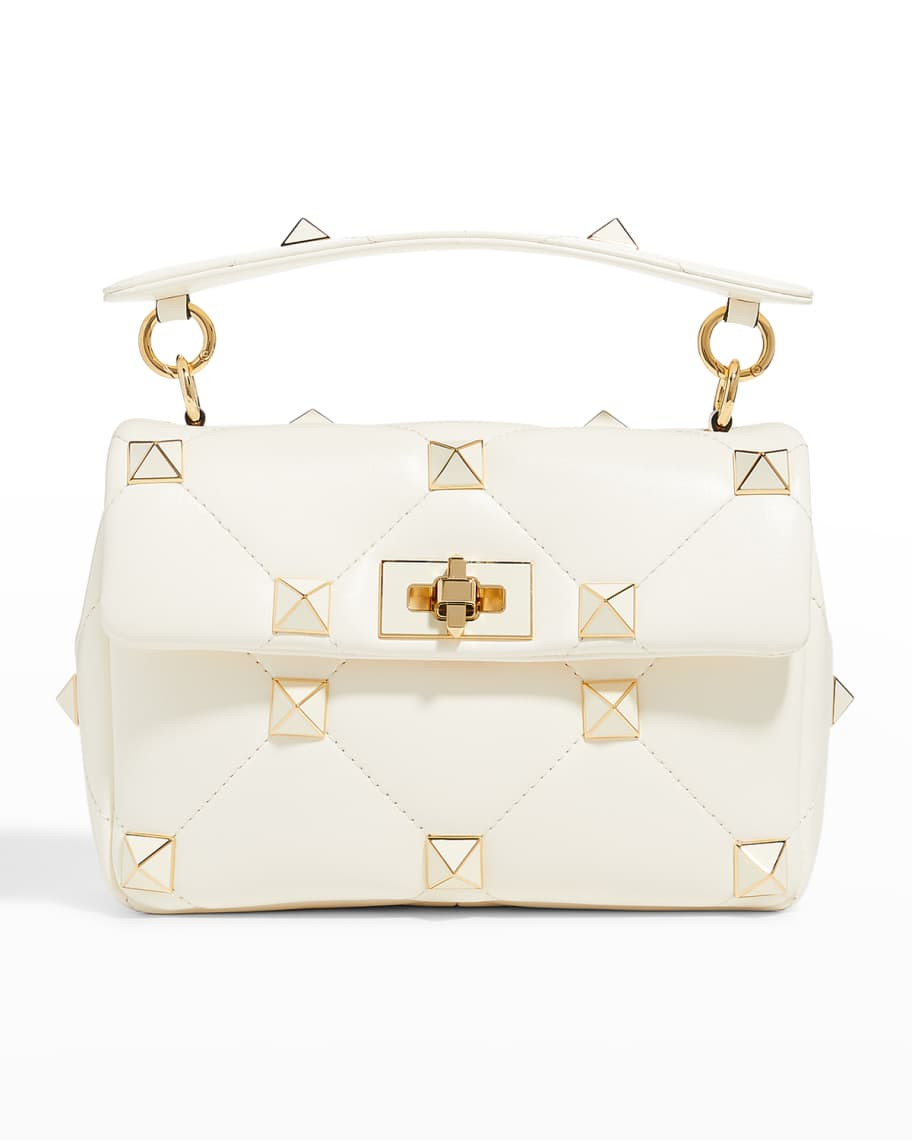 Valentino Garavani Roman Stud Quilted Leather Medium Shoulder Bag | Neiman Marcus