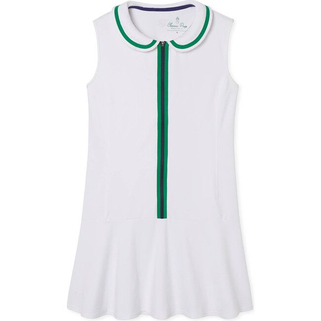 Classic Prep | Women's Vivian Tennis Performance Dress, Bright (White, Size Large) | Maisonette | Maisonette