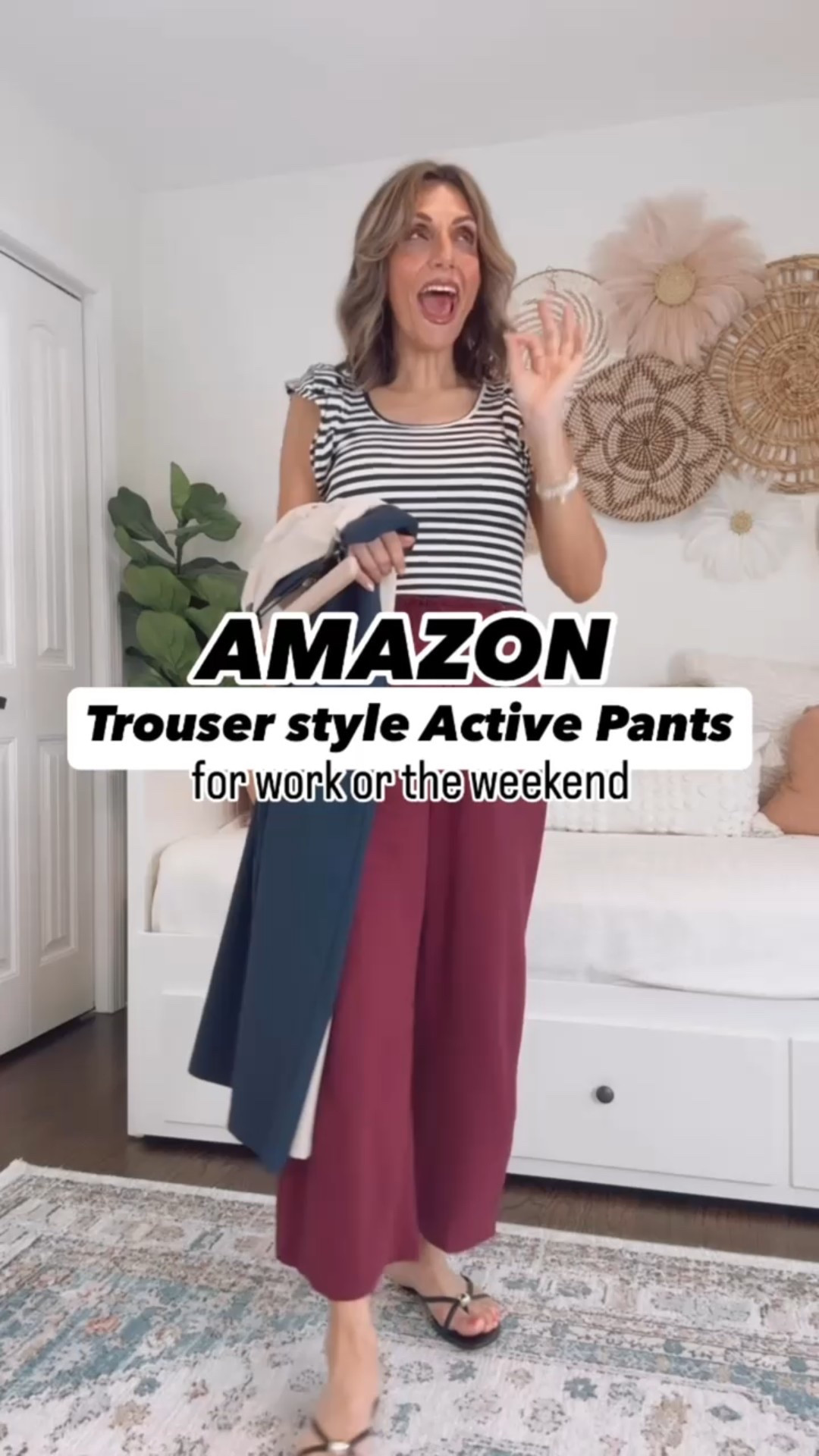 Amazon trouser style ankle active pants 

#LTKActive #LTKFindsUnder50 #LTKWorkwear