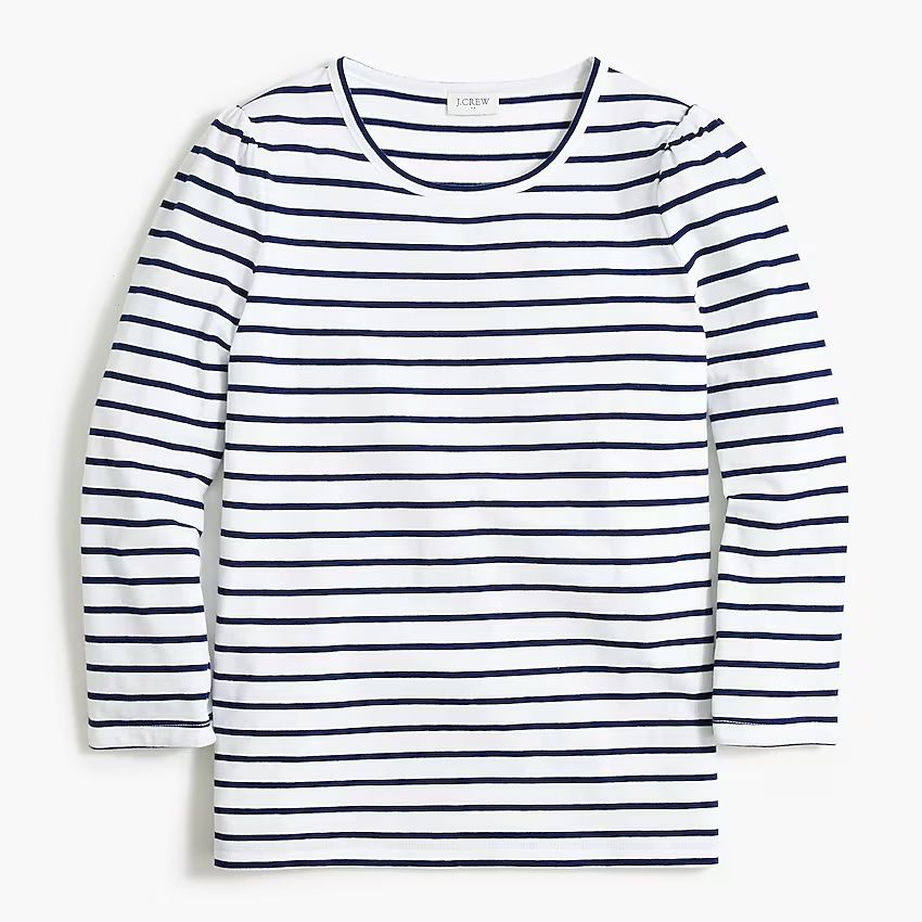 Striped puff-sleeve tee | J.Crew Factory