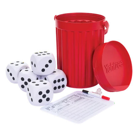 Giant Yahtzee – 5 Giant Foam Dice, Shaker Bucket, and Classic Dry Erase Scorecard with Marker | Walmart (US)