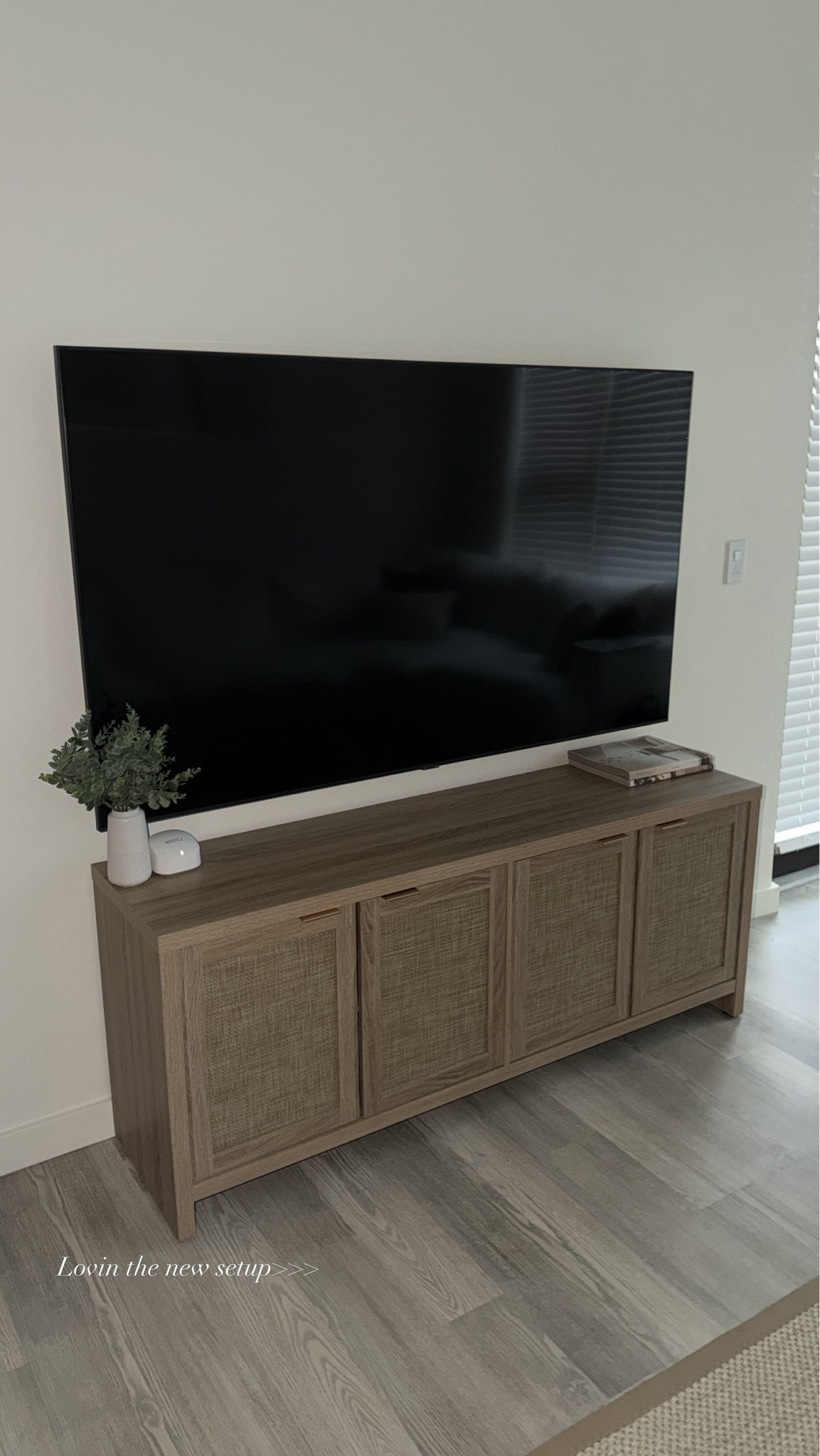 Looking for a TV stand that instantly warms up your space? 🤎 This tan beauty is the perfect neutral piece to elevate your living room while keeping it cozy and timeless. It pairs effortlessly with any style and gives that designer look without trying too hard.

✨ Shop it in my LTK and save for your next home refresh! #LTKHome #HomeDecor #LivingRoomInspo #NeutralHome #TVStand