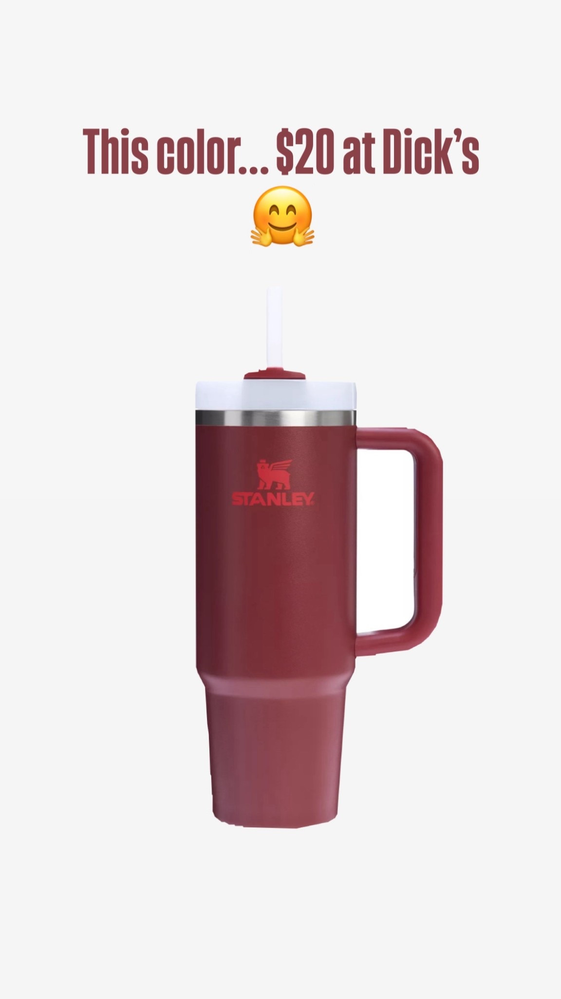 Love this color! Can’t believe the price!! 20 for a 30 oz Stanley tumbler in cranberryy

#LTKGiftGuide #LTKHoliday #LTKSaleAlert