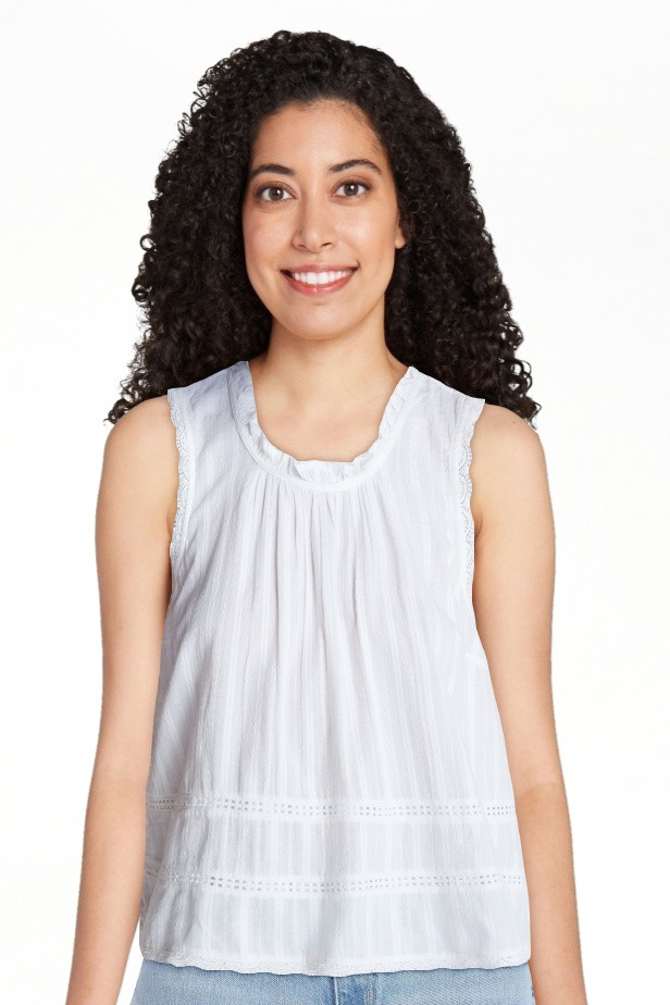Time and Tru Women's Flowy Lace Inset Tank , Sizes XS-XXXL | Walmart (US)