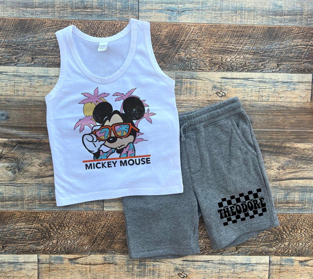 Boys Mickey Tank Set, Disney Boys Tank Top, Mickey Shorts and Shirt Kids, Toddler Disney Outfit, ... | Etsy (US)