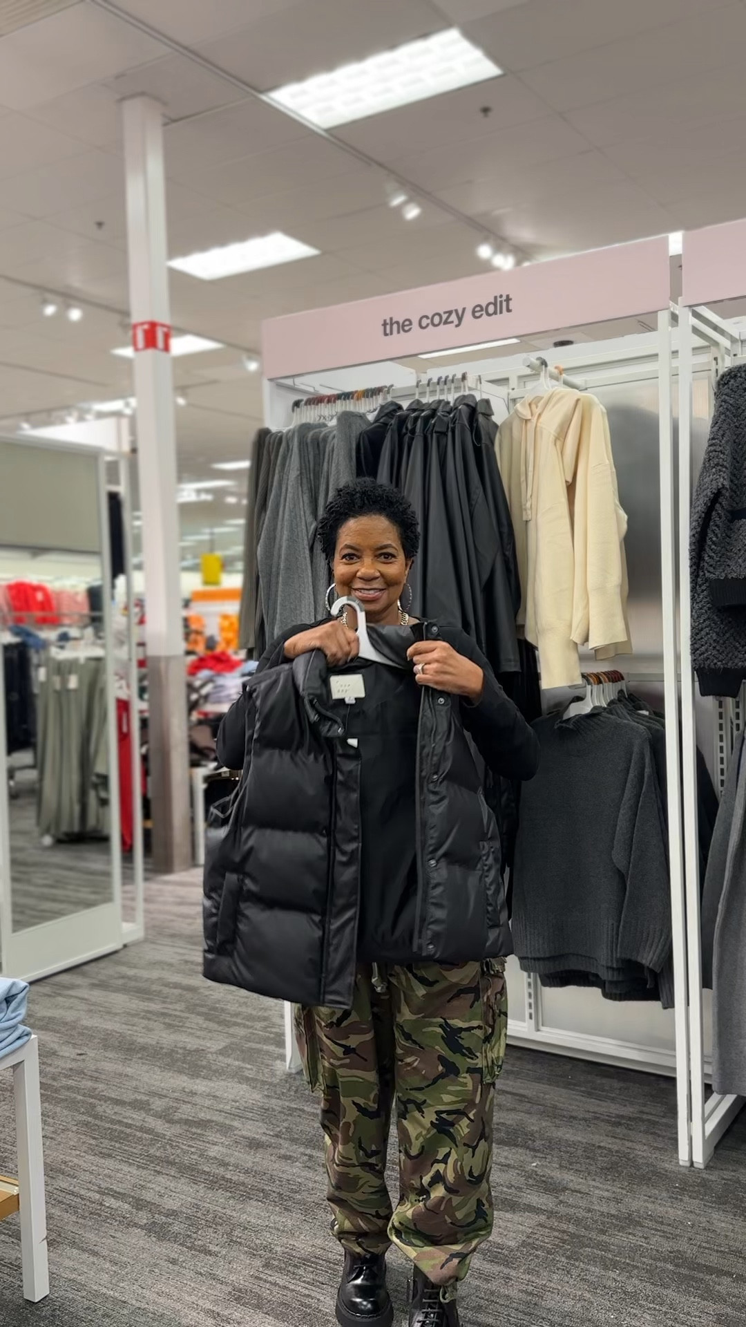 The faux bubble vest is just nice. Pair it with some nice camouflage!