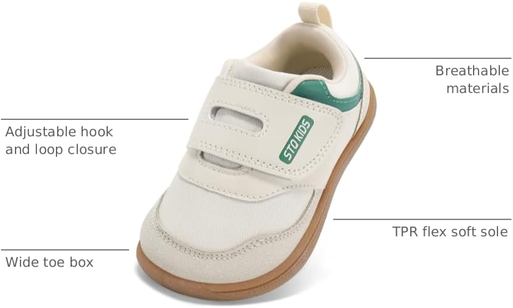 STQ KIDS Toddler Wide Toe Box Shoes Barefoot Sneakers Girls Boys Zero Drop First Walking Running ... | Amazon (US)