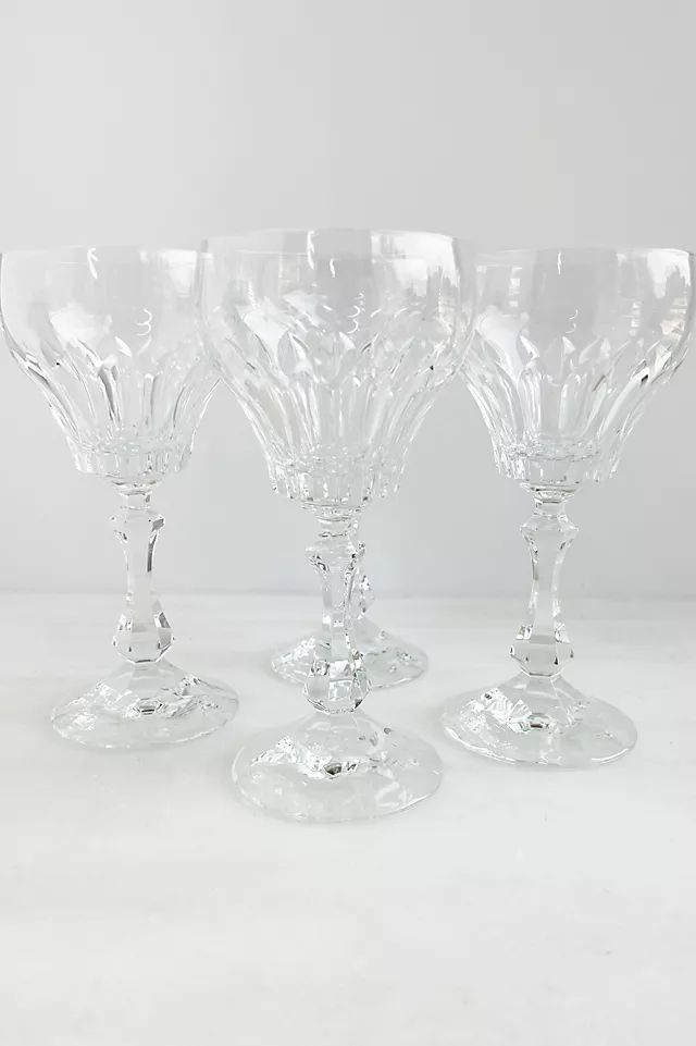 Old Flame Candle Co. Vintage Schott Zwiesel Cut Crystal Wine Glasses | Anthropologie (US)